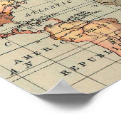 ワールドマップヴィンテージ ポスター (角)