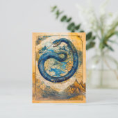 ワールドマップ上のヨルムンガンドとミッドガールのヘビ シーズンポストカード (スタンド正面)