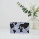 ワールドマップ付き旅行代理店名刺 名刺 (スタンド正面)