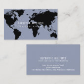 ワールドマップ付き旅行代理店名刺 名刺 (正面/裏面)