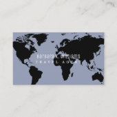 ワールドマップ付き旅行代理店名刺 名刺 (正面)