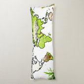 ワールドマップ体黄色 ボディピロー (裏面 (縦))