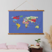 ワールドマップ名 吊り下げ型タペストリー (寝室)