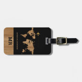 ワールドマップ国際的の旅行識別子 ラゲッジタグ (正面横)