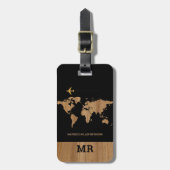 ワールドマップ国際的の旅行識別子 ラゲッジタグ (正面縦)