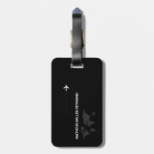 ワールドマップ国際的の旅行識別子 ラゲッジタグ (裏面縦)