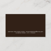 ワールドマップ国際的プロフェッショナルブラウン 名刺 (裏面)