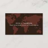 ワールドマップ国際的プロフェッショナルブラウン 名刺 (正面)