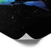 ワールドマップ宇宙 ポスター (角)