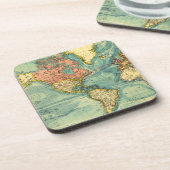 ワールドマップ統一された州マップ地理 コースター (左側)