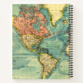 ワールドマップ統一された州マップ地理 ノートブック (裏面)