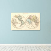 ワールドマップ キャンバスプリント (インサイチュ (ウッドフロア))