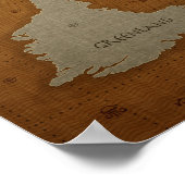 ワールドマップ – 上下反転 ポスター (角)