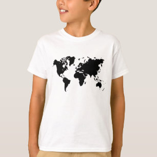 ワールドマップ – 黒 Tシャツ