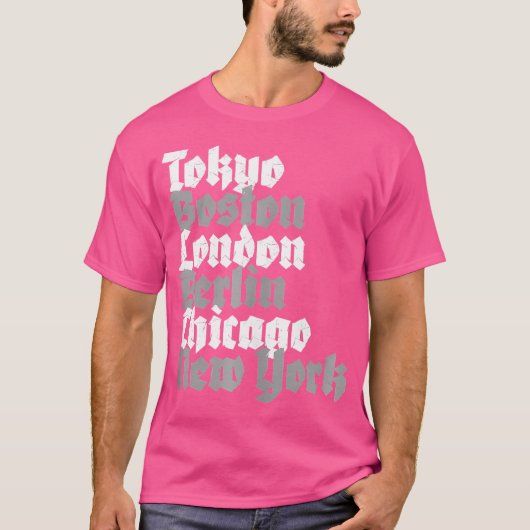 ワールドマラソン・マジョールズ対象都市 Tシャツ (正面)