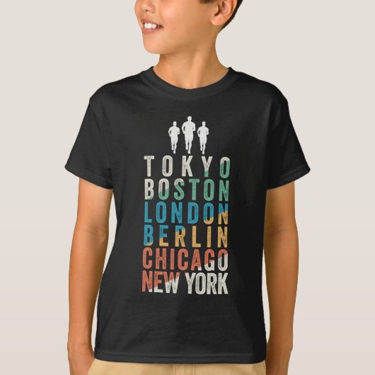 ワールドマ専攻のラソンシティ Tシャツ (正面)