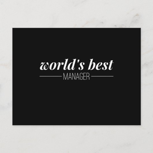 ワールドマ最高のネージャ ポストカード (正面)