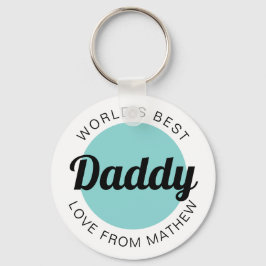 ワールドモダンズダディ最高のオンパティール（緑がかった色）グリーン キーホルダー