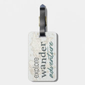 ワールドモダンマップトラベルアドベンチャータイポグラフィ ラゲッジタグ (裏面縦)