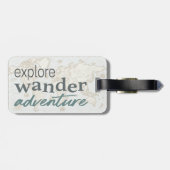 ワールドモダンマップトラベルアドベンチャータイポグラフィ ラゲッジタグ (裏面横)