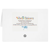 ワールドユニコーンカード – 明るい虹 (裏面横)