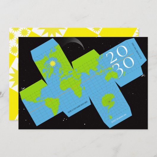 ワールドユニークグローブインタラクティブホリデーカード シーズンカード (正面/裏面)