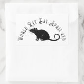 ワールドラットデイ 長方形シール (バッグ)