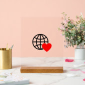 ワールドラブグローブアイコン | ハートアースサマーデザイン アクリルサイン (ウェディング)