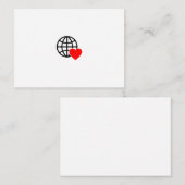 ワールドラブグローブアイコン | ハートアースサマーデザイン ノートカード (正面/裏面)