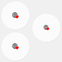 ワールドラブグローブアイコン | ハートアースサマーデザイン ラベル