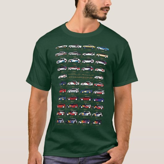 ワールドラリーエース ファミリー レトロ Tシャツ (正面)