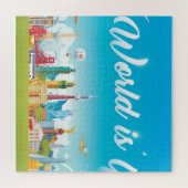 ワールドランドマーク:旅行ヴィンテージセット ジグソーパズル (横)