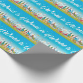 ワールドランドマーク：旅行ヴィンテージセット ラッピングペーパー (角)