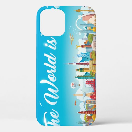 ワールドランドマーク:旅行ヴィンテージセット Case-Mate iPhoneケース (裏面)