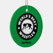 ワールドレスラー最高のレスリングクリスマス セラミックオーナメント (右)