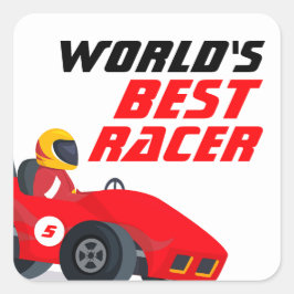 ワールドレーサー最高のレースカーバースデーパーティー スクエアシール