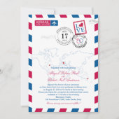 ワールドロケーションイタリア結婚の航空便 招待状 (正面)