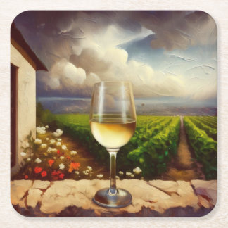 ワールドロケーションコースターフランスの/ Riviera 02 スクエアペーパーコースター