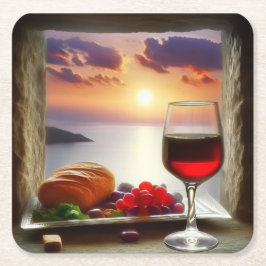 ワールドロケーションコースター/イオニア海02 スクエアペーパーコースター