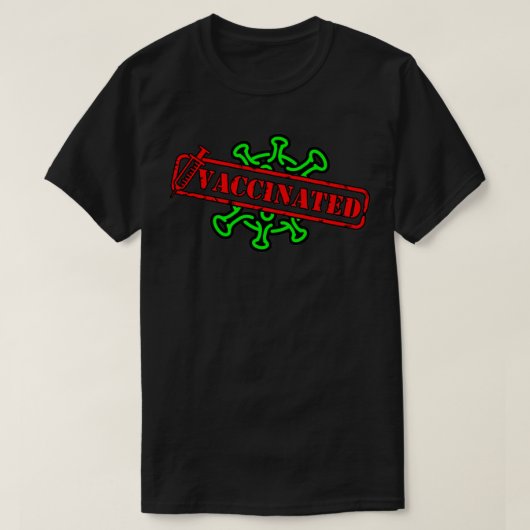 ワールドワイドワクチン,黒,小 Tシャツ (デザイン正面)