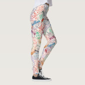 ワールドワイド旅行ラベル全周パターン レギンス (右)