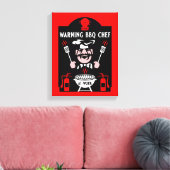 ワールドワーストバーベキュー調理師 キャンバスプリント (インサイチュ (リビング))