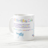 ワールドワードお誕生日ケーキマグ コーヒーマグカップ (正面左)