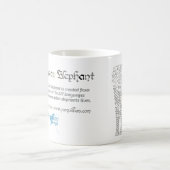 ワールドワードアジア象マグカップ コーヒーマグカップ (中央)