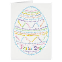 ワールドワードイースター卵カード