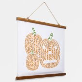 ワールドワードカボチャ・タペストリー 吊り下げ型タペストリー (傾斜あり)