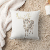 ワールドワードトナカイ枕 クッション (ブランケット)