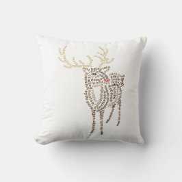 ワールドワードトナカイ枕 クッション