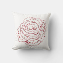 ワールドワードバラ枕 クッション