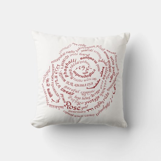ワールドワードバラ枕 クッション (正面)